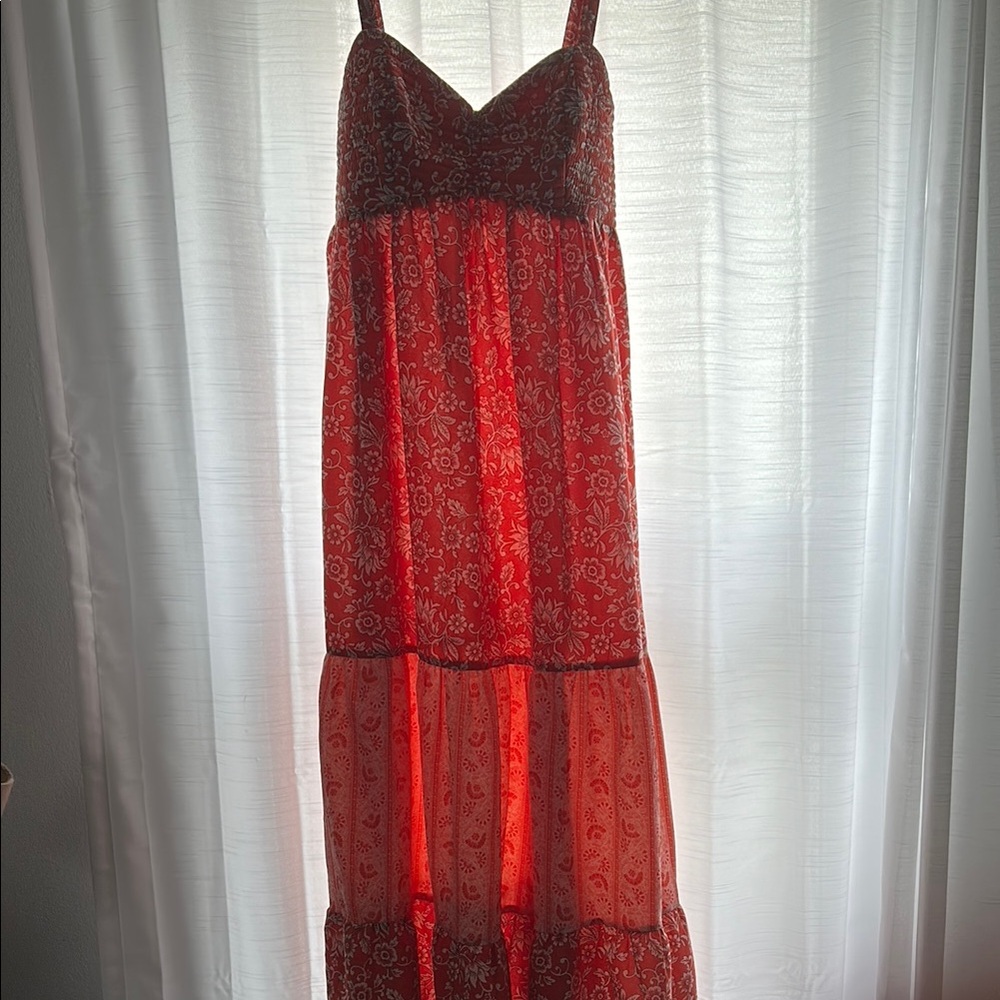 Coral Floral Maxi Dress